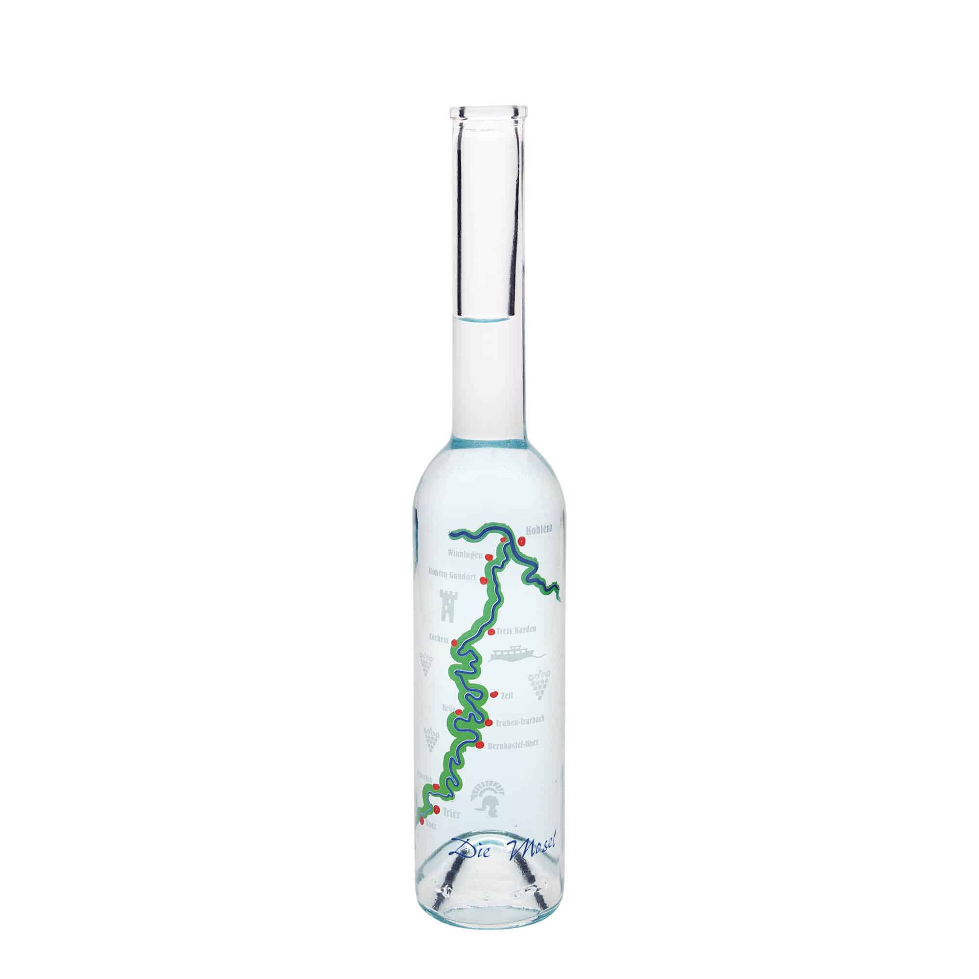 350 ml Glasflasche „Opera“, Motiv: Mosel, Mündung: Kork