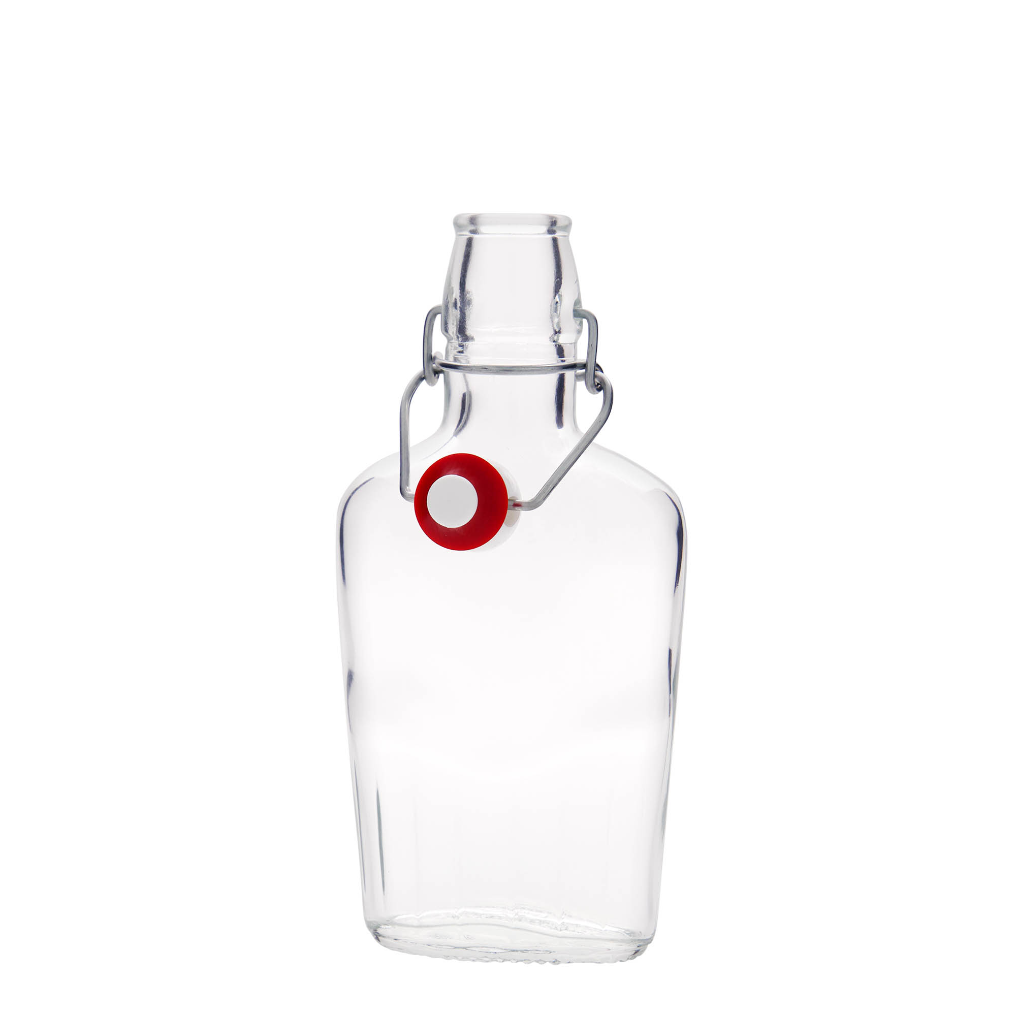 250 ml Glasflasche „Fiaschetta“, oval, Mündung: Bügelverschluss