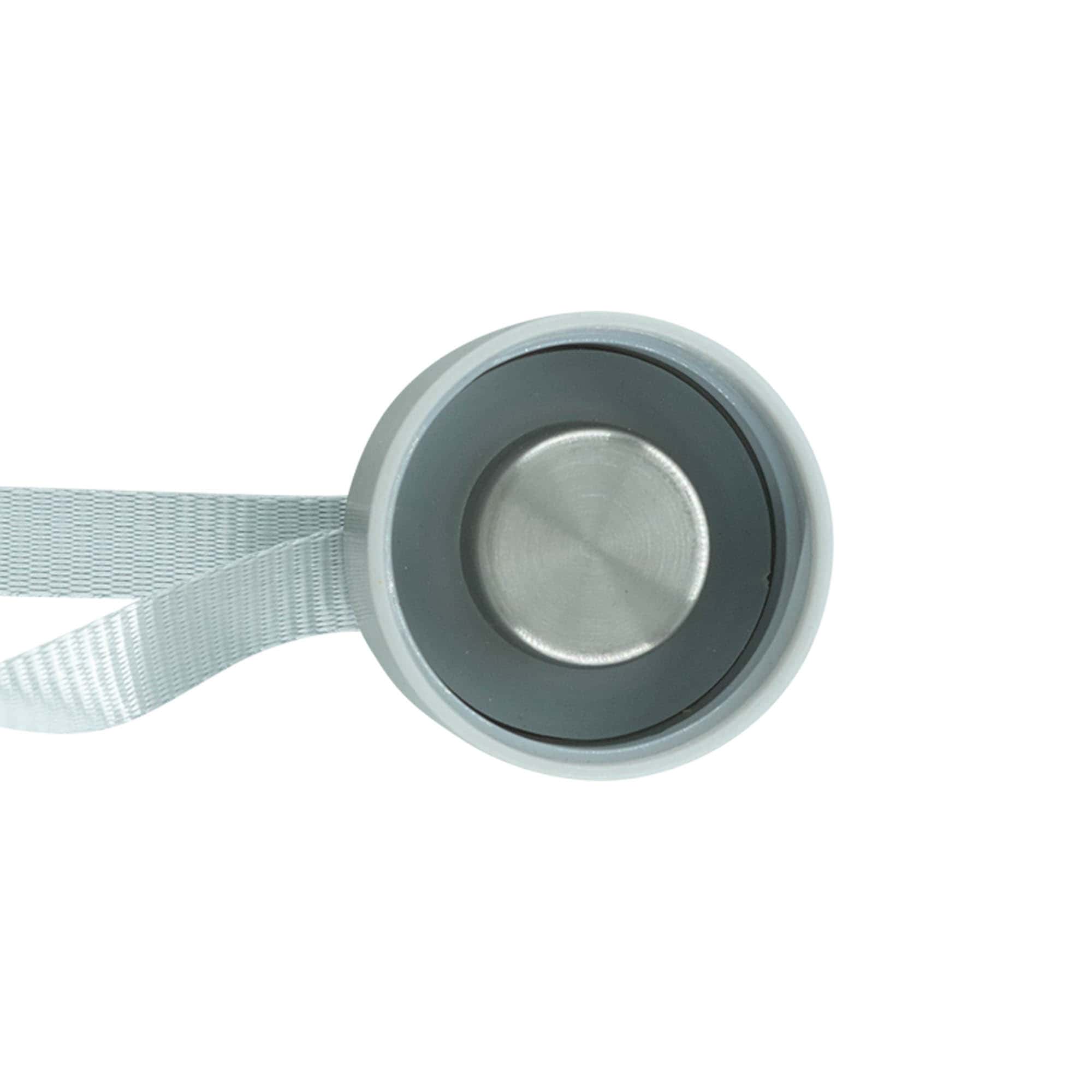 Schraubdeckel 'Perseus' mit Band, Metall, silber Schraubdeckel 'Perseus' mit Band, Metall, silber