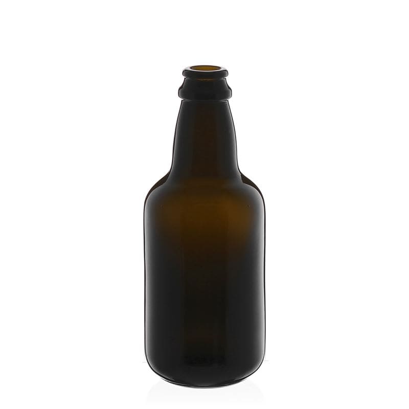 330 ml Bierflasche „Era“, Glas, antikgrün, Mündung: Kronkorken