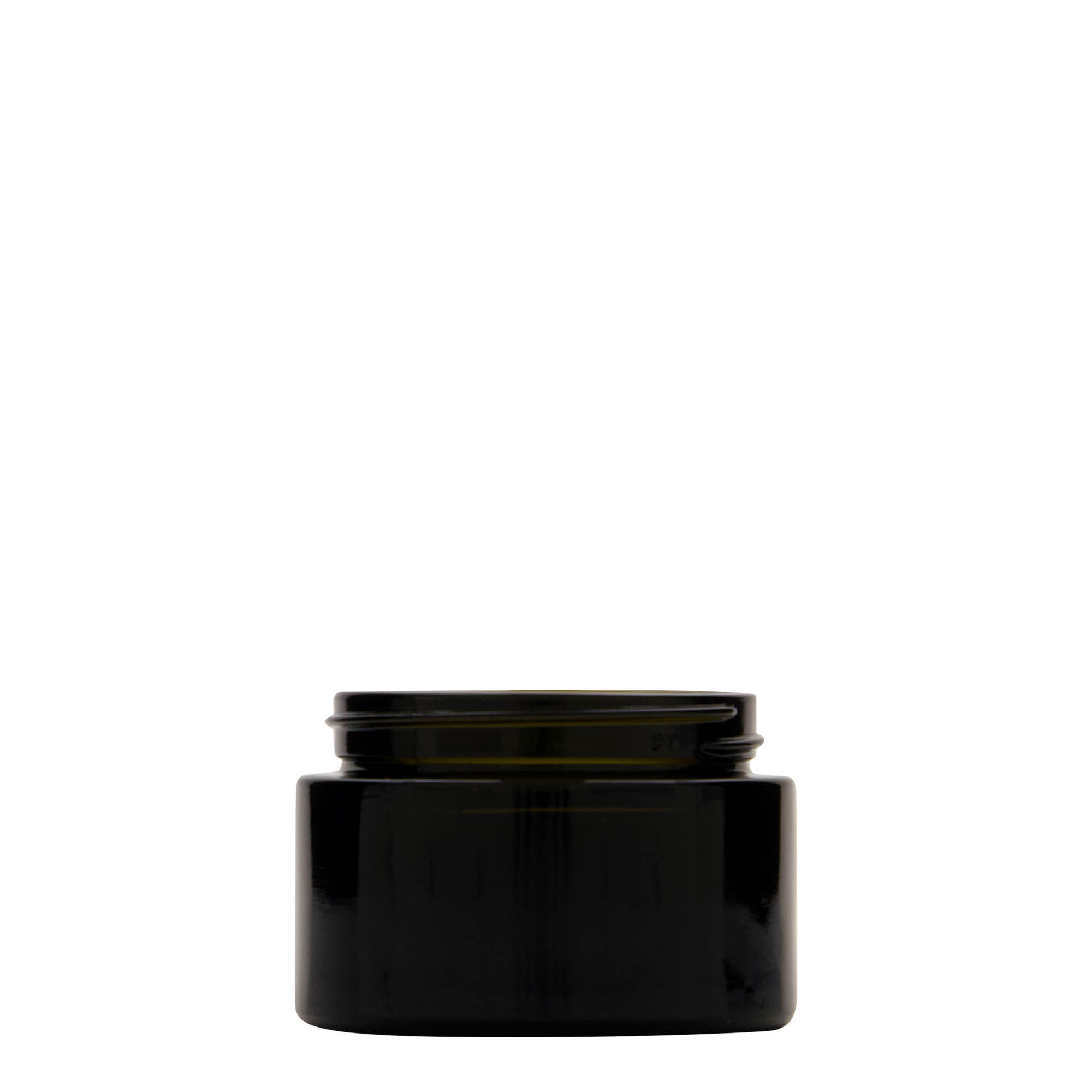 50 ml Recycling-Tiegel 'Floria', Glas, antikgrün, Mündung: 58/400 50 ml Recycling-Tiegel 'Floria', Glas, antikgrün, Mündung: 58/400