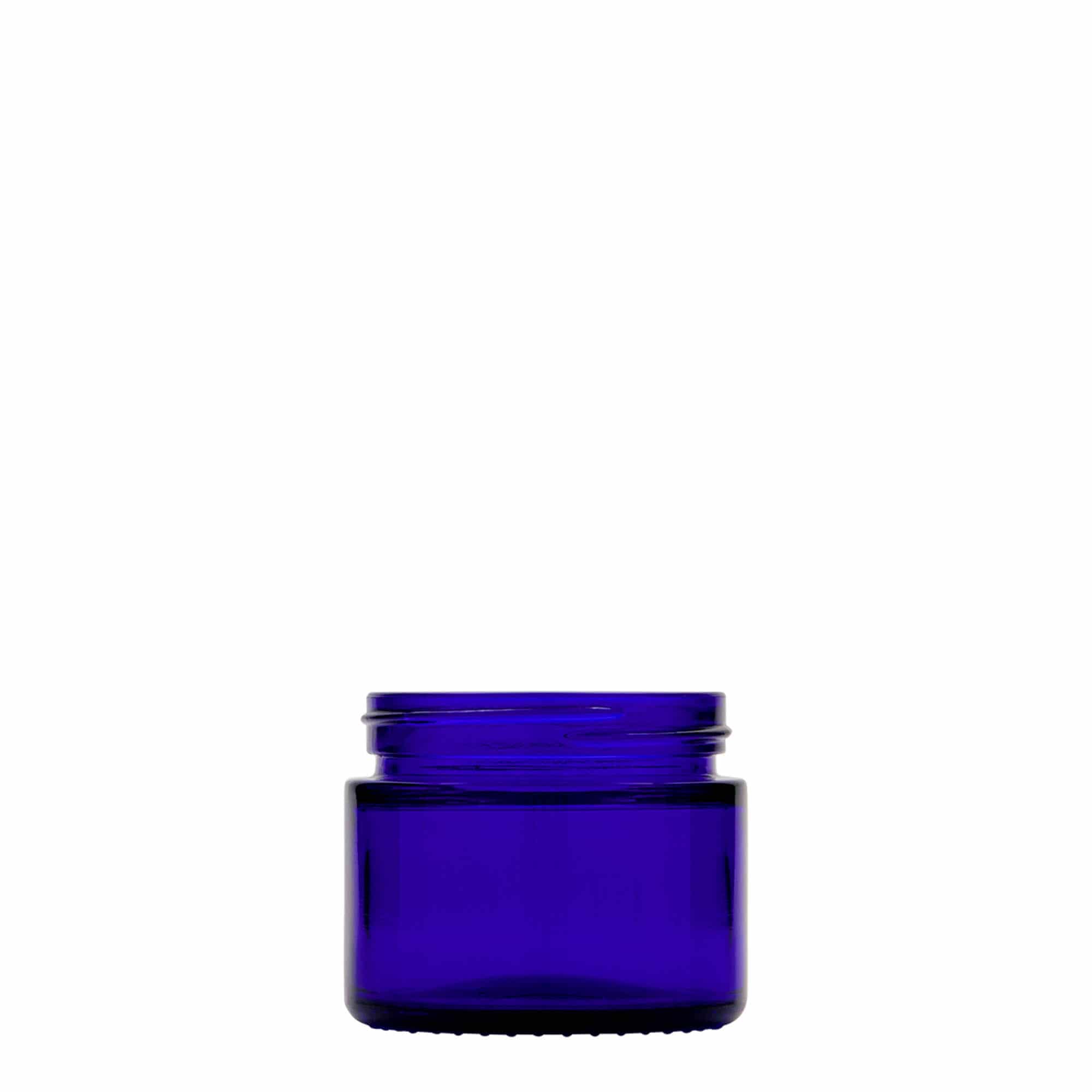50 ml Tiegel 'Blue Edition', Glas, royalblau, Mündung: Schraubverschluss
