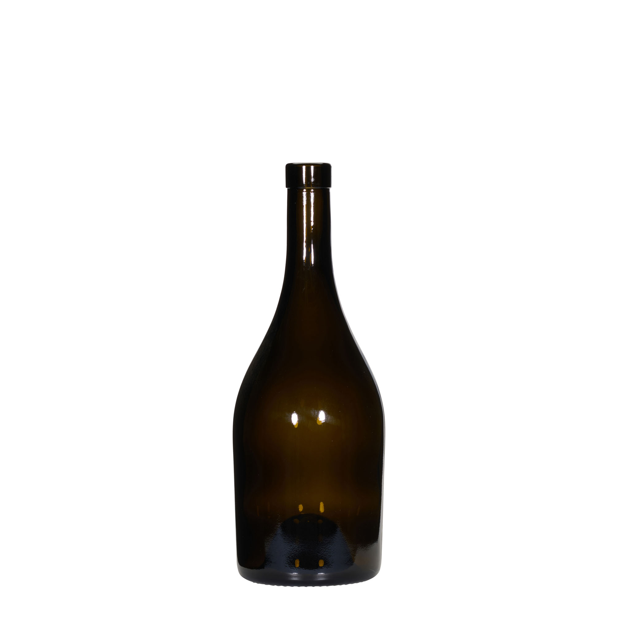 750 ml Weinflasche „Exclusive“, antikgrün, Mündung: Kork