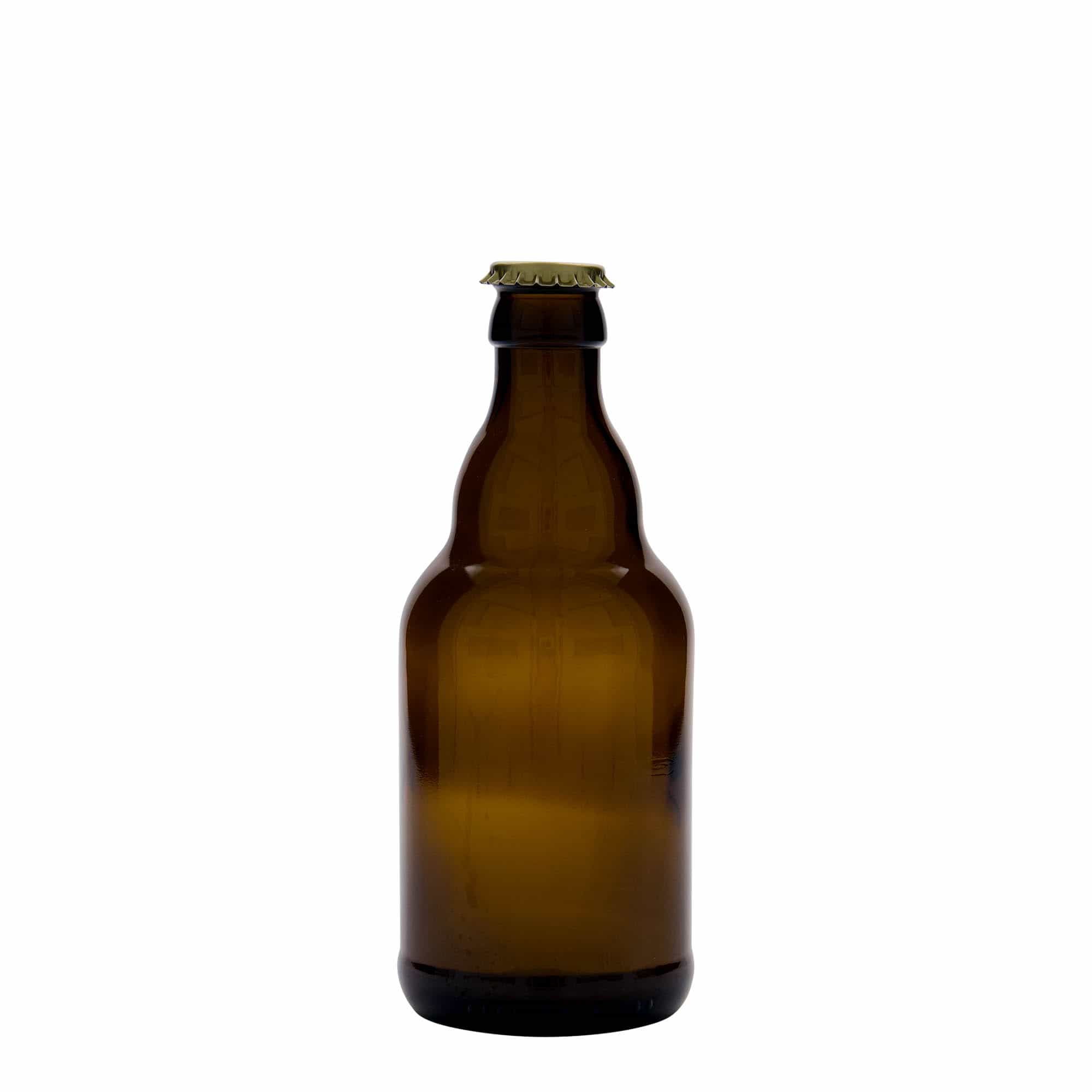 330 ml Bierflasche 'Steinie', Glas, braun, Mündung: Kronkorken