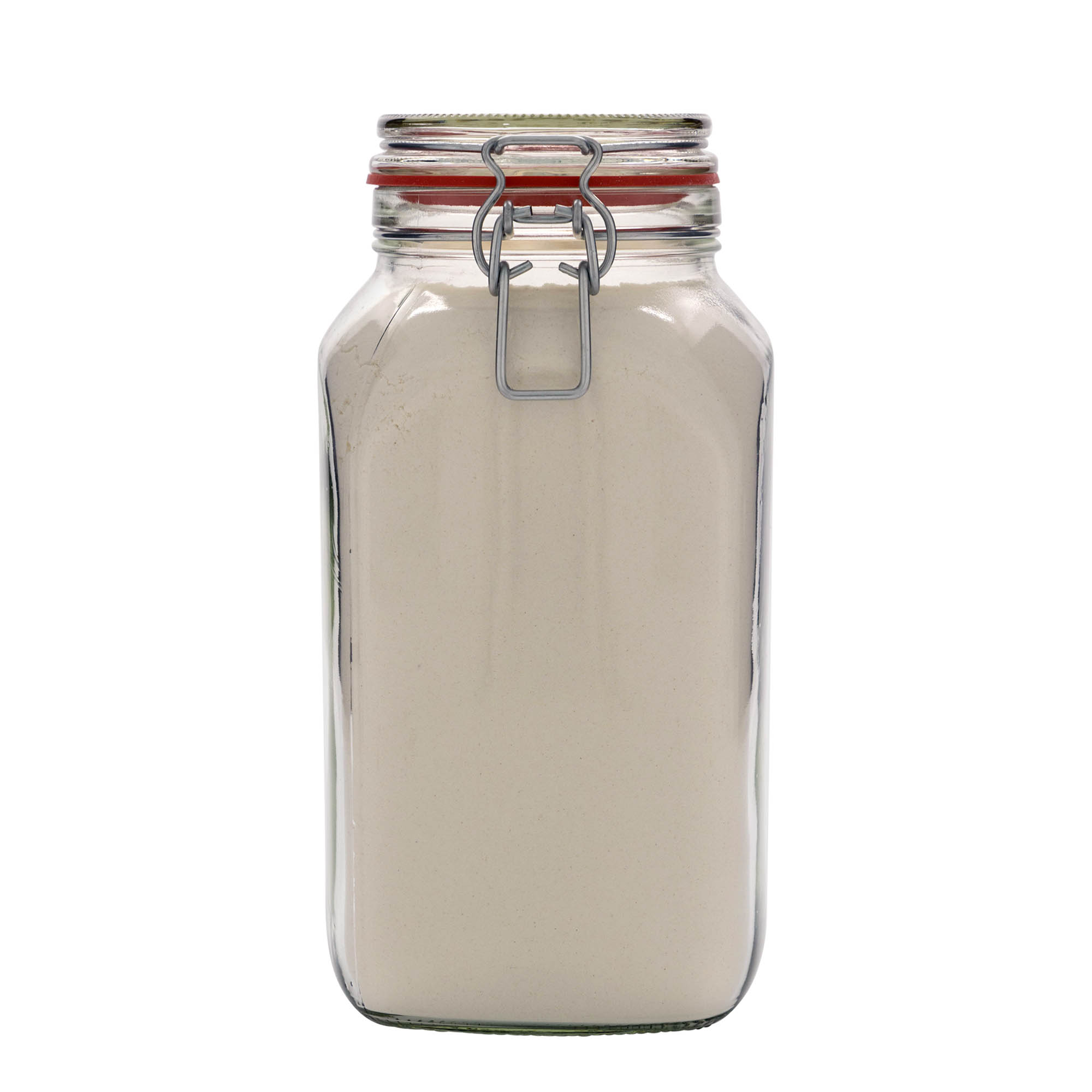 2.590 ml Drahtbügelglas, quadratisch, Mündung: Drahtbügelverschluss