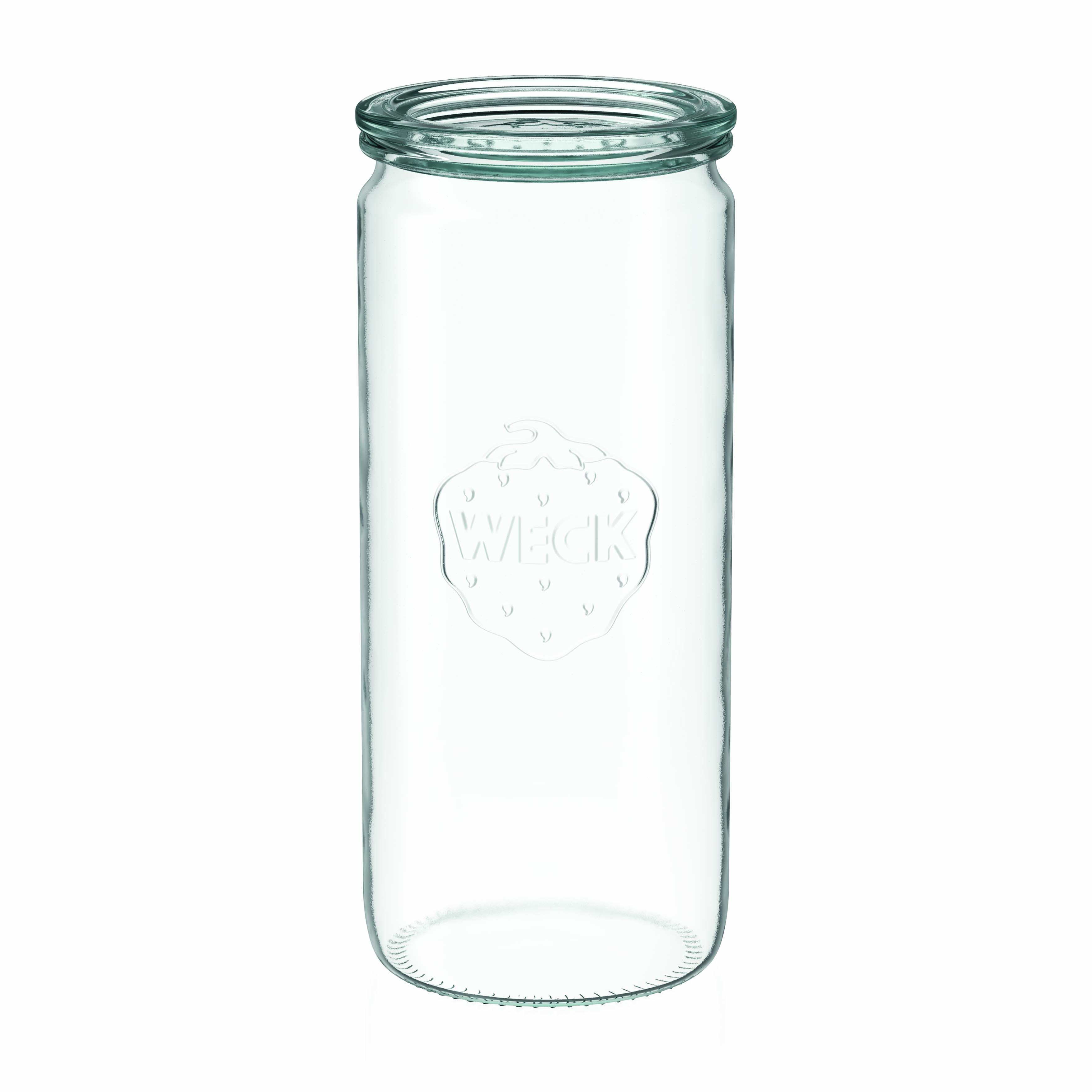 6x 1040 ml WECK-Zylinderglas mit Glasdeckel RR 80
