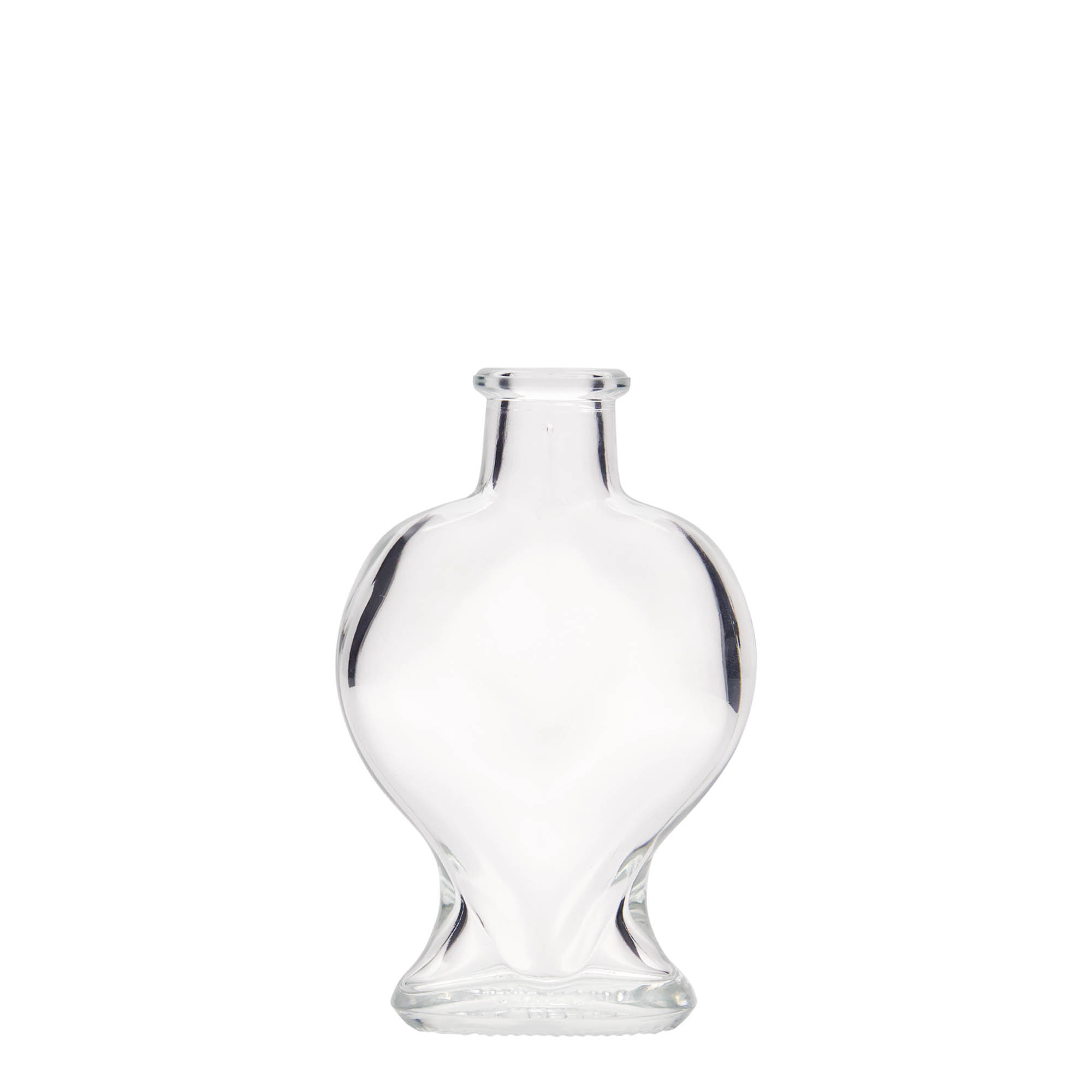 100 ml Glasflasche 'Herz', Mündung: Kork 100 ml Glasflasche 'Herz', Mündung: Kork