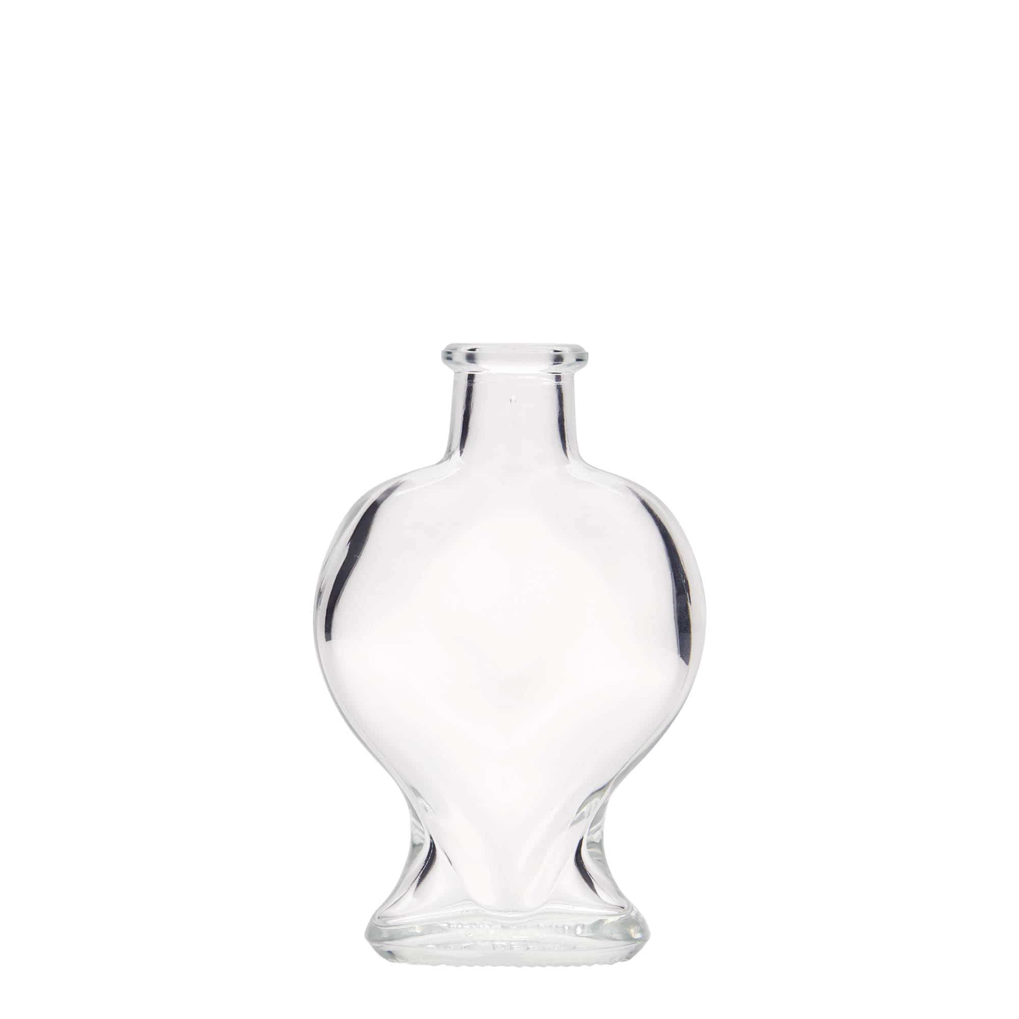 100 ml Glasflasche „Herz“, Mündung: Kork