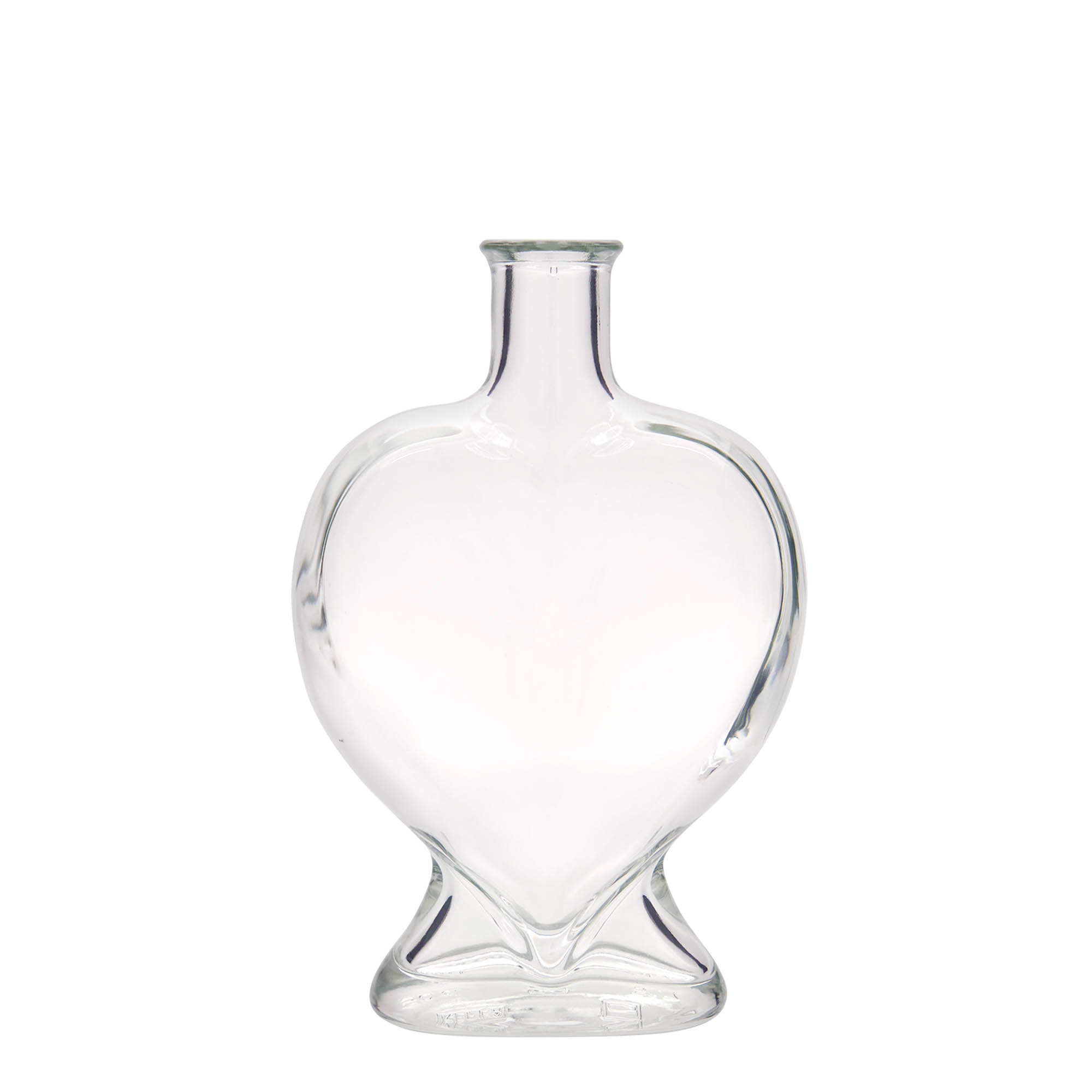 500 ml Glasflasche „Herz“, Mündung: Kork