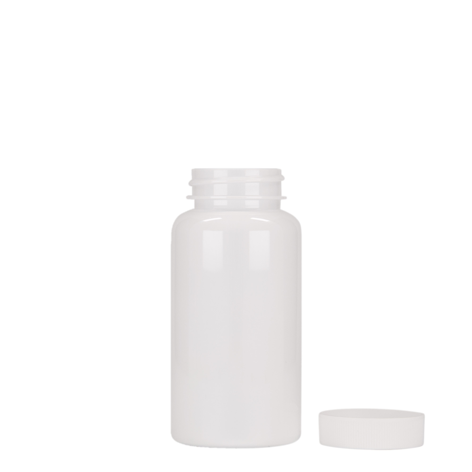 150 ml PET-Packer, Kunststoff, weiß, Mündung: 38/400 150 ml PET-Packer, Kunststoff, weiß, Mündung: 38/400