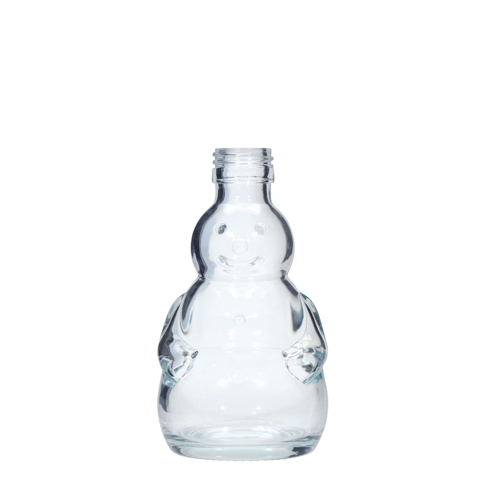 200 ml Glasflasche 'Schneemann', Mündung: PP 28 200 ml Glasflasche 'Schneemann', Mündung: PP 28