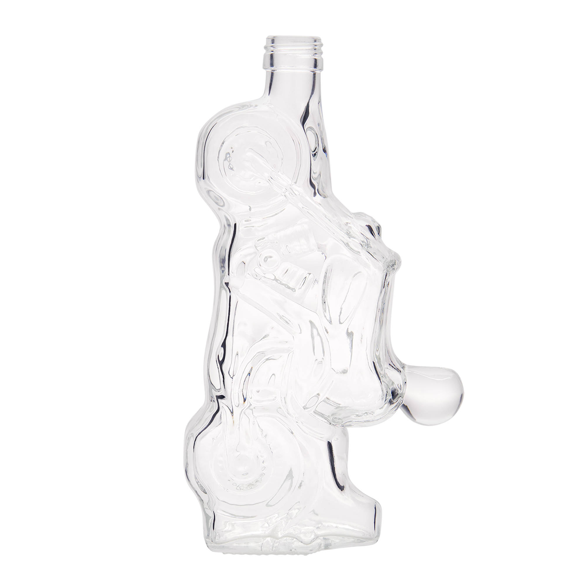 350 ml Glasflasche „Motorrad“, Mündung: PP 28