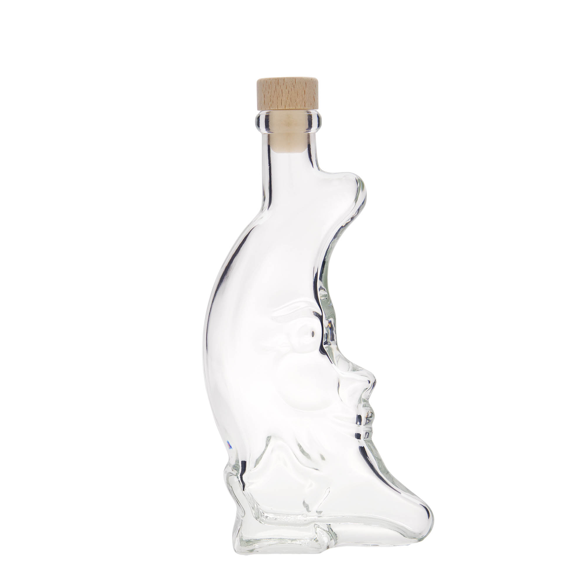 200 ml Glasflasche 'Mond', Mündung: Kork 200 ml Glasflasche 'Mond', Mündung: Kork