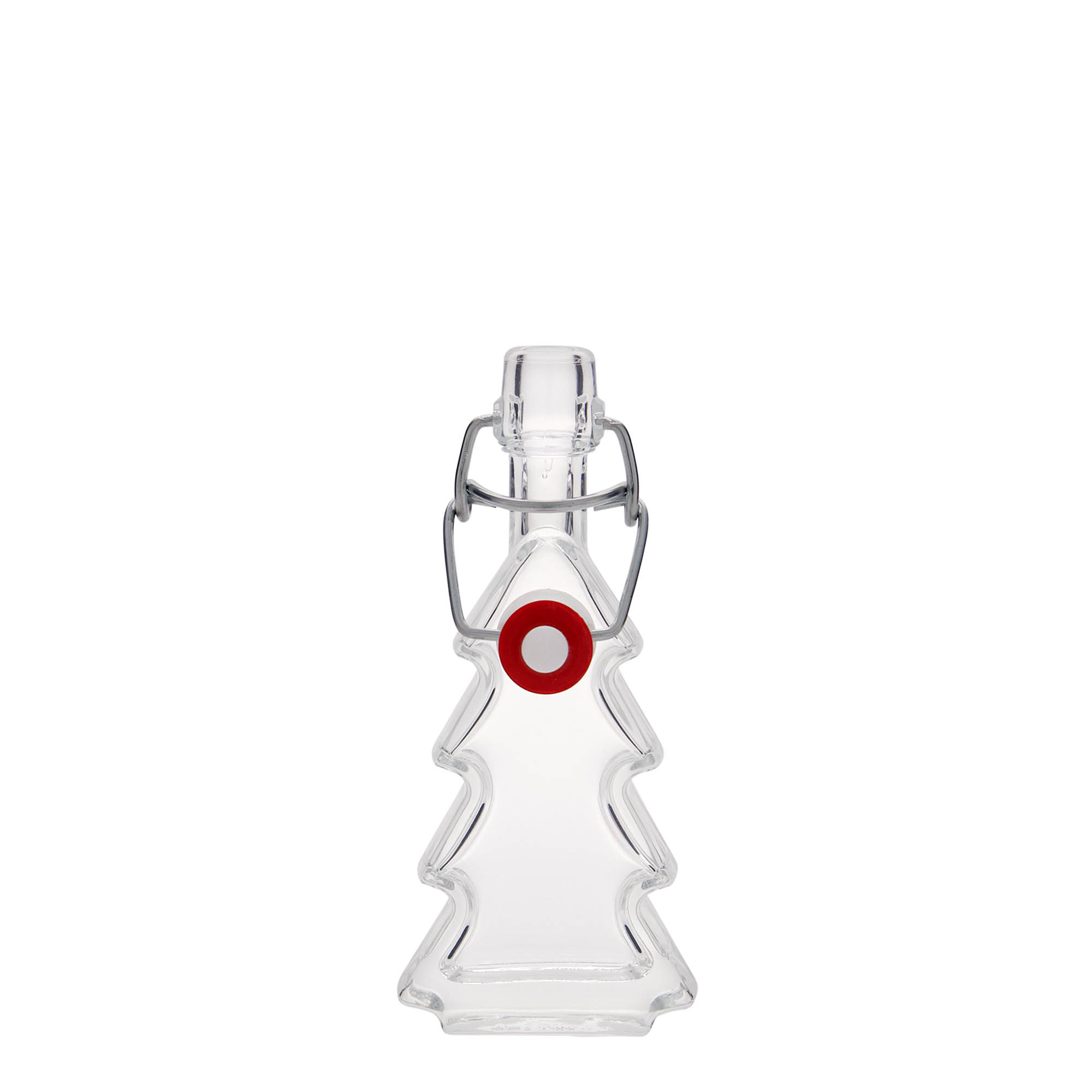 40 ml Glasflasche 'Tannenbaum', Mündung: Bügelverschluss 40 ml Glasflasche 'Tannenbaum', Mündung: Bügelverschluss