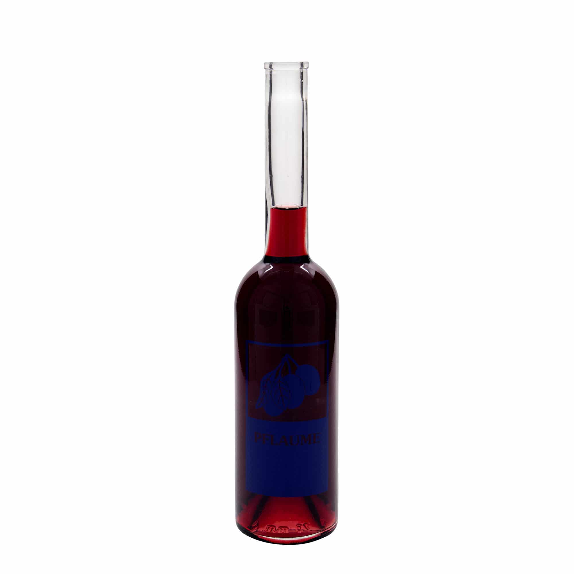 500 ml Glasflasche „Opera“, Motiv: Pflaume, Mündung: Kork