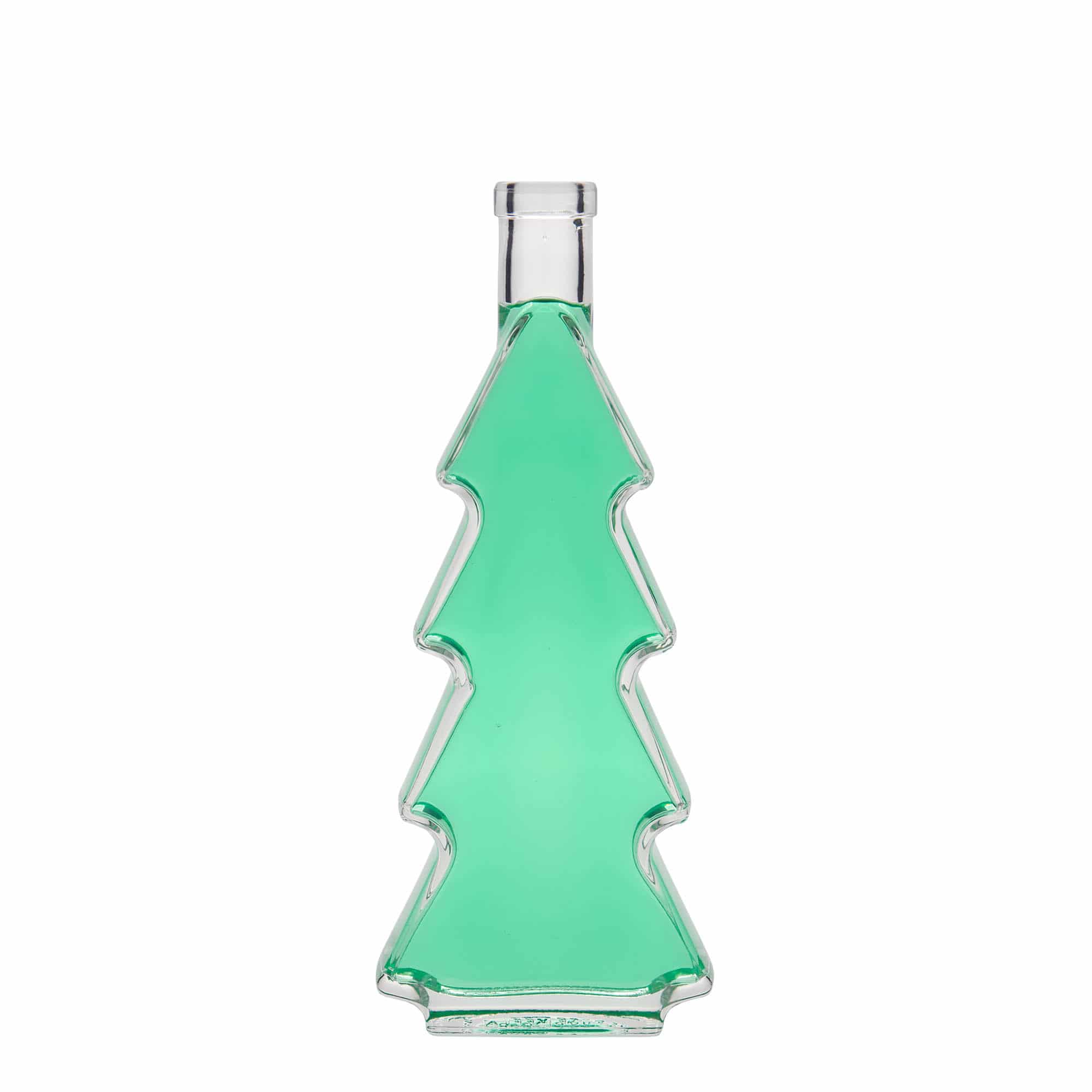 350 ml Glasflasche 'Tannenbaum', Mündung: Kork 350 ml Glasflasche 'Tannenbaum', Mündung: Kork