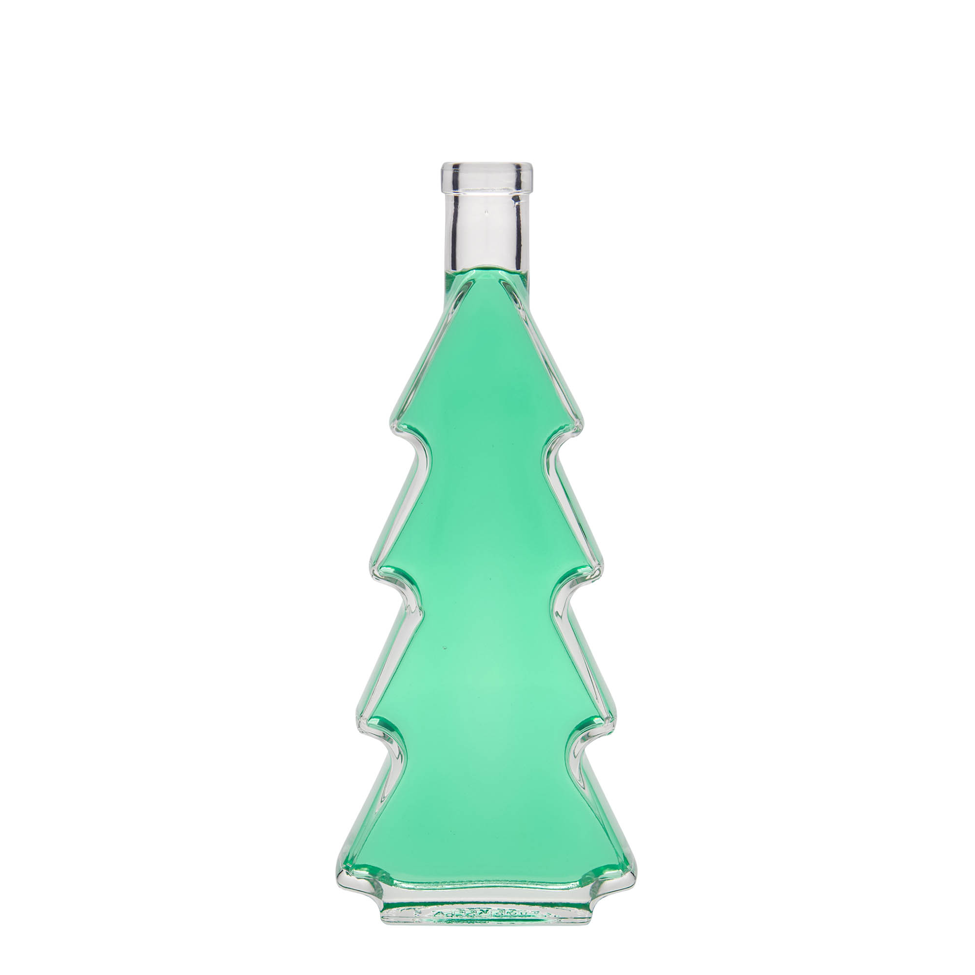 350 ml Glasflasche „Tannenbaum“, Mündung: Kork