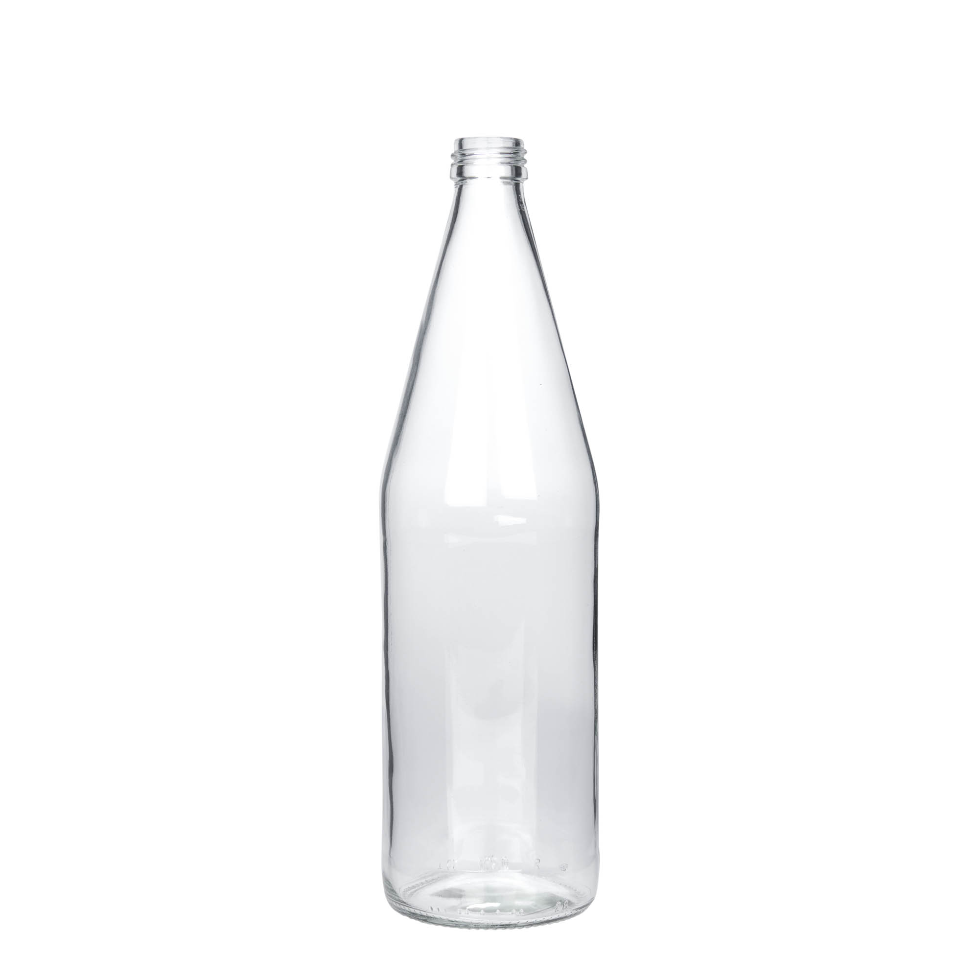750 ml Universalflasche Karottenform, Glas, Mündung: PP 28 750 ml Universalflasche Karottenform, Glas, Mündung: PP 28