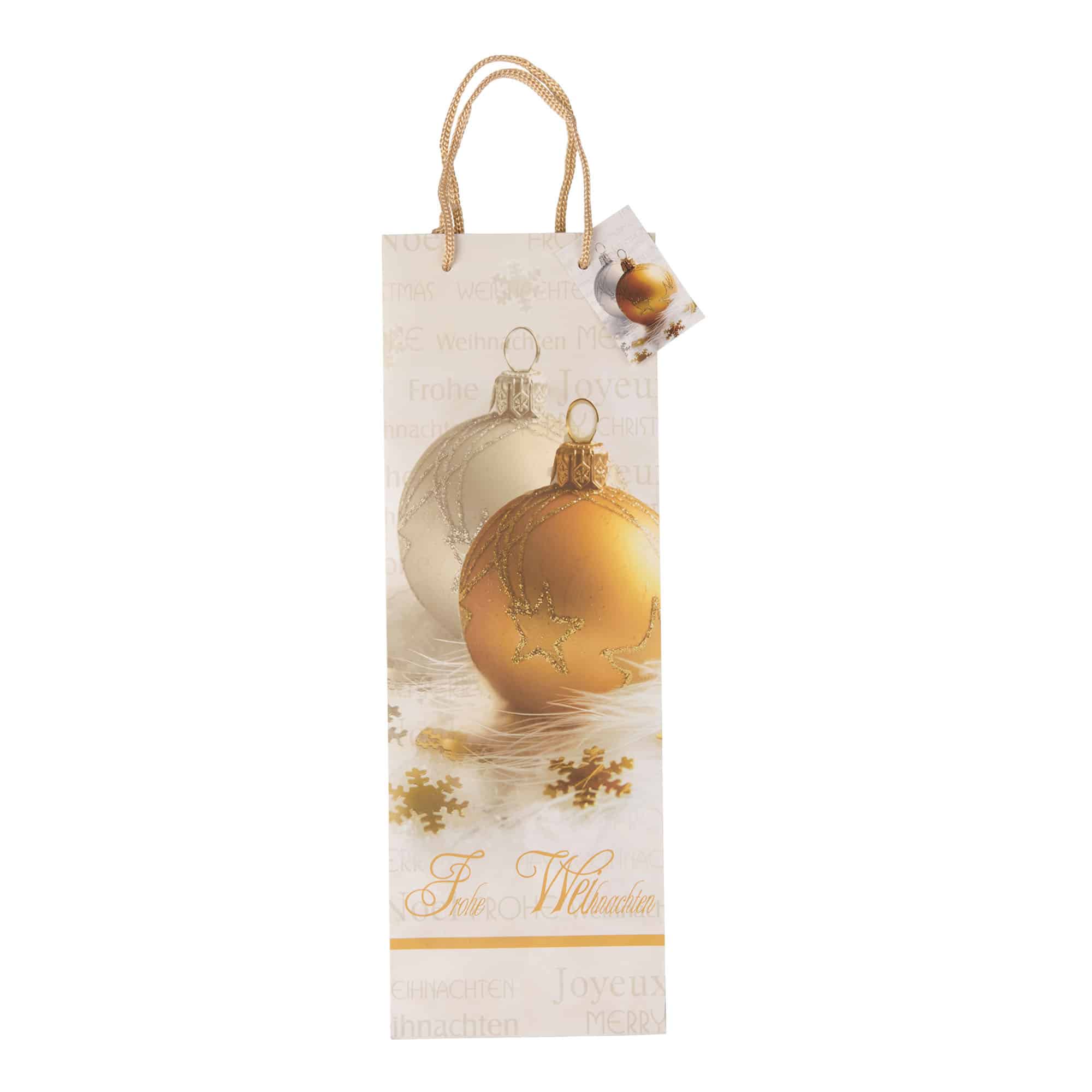 Flaschentasche, quadratisch, Papier, gold Flaschentasche, quadratisch, Papier, gold