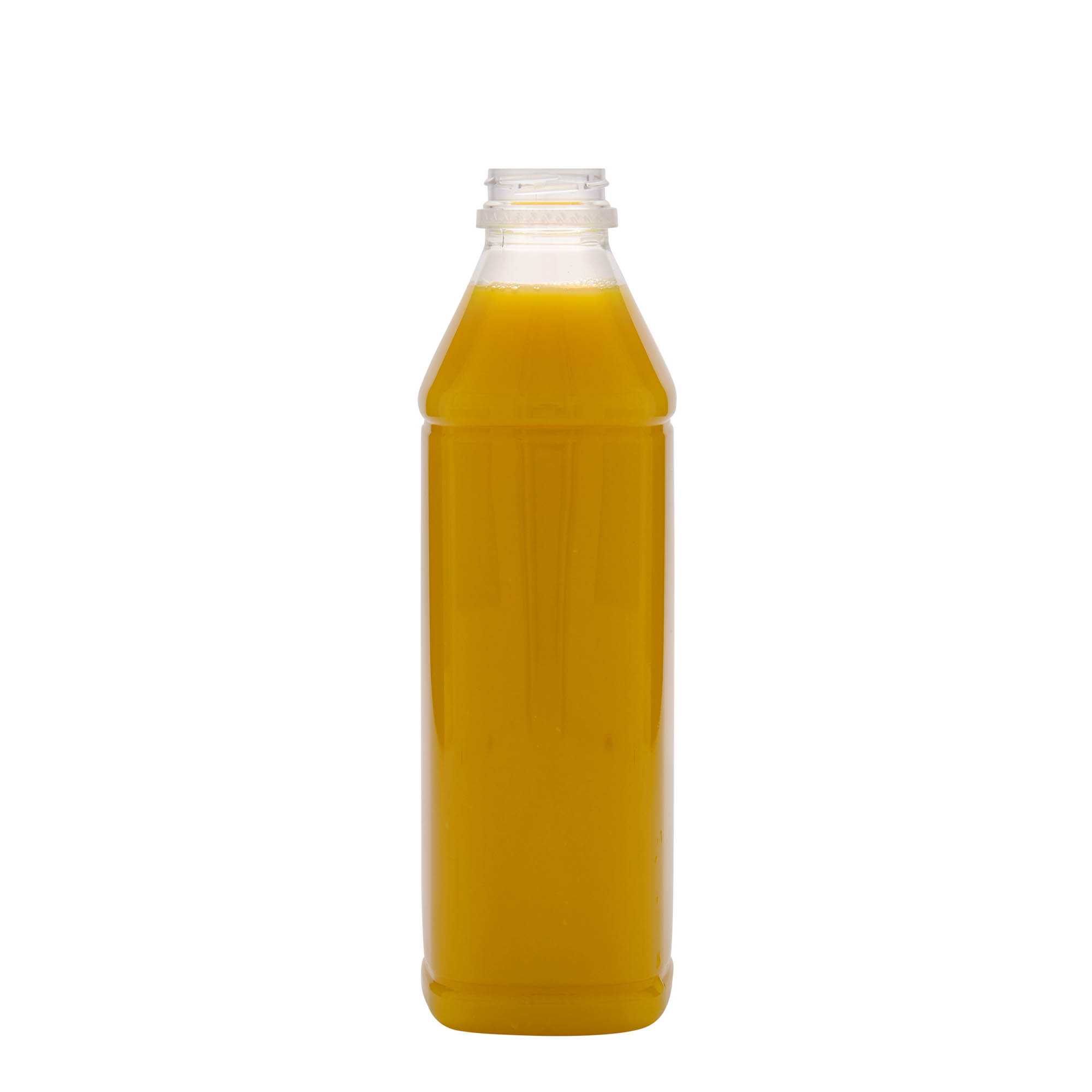 1.000 ml PET-Flasche 'Milk and Juice Carré', quadratisch, Kunststoff, Mündung: 38 mm