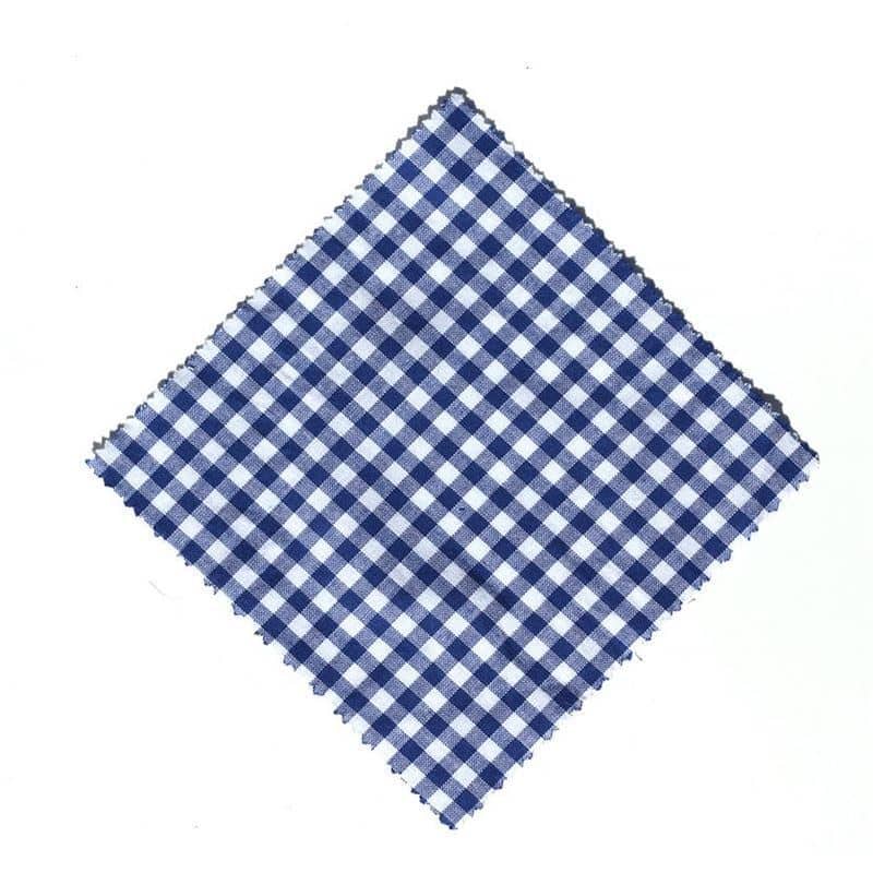 Stoffdeckchen kariert 12x12, quadratisch, Textil, dunkelblau, Mündung: TO38-TO53 Stoffdeckchen kariert 12x12, quadratisch, Textil, dunkelblau, Mündung: TO38-TO53