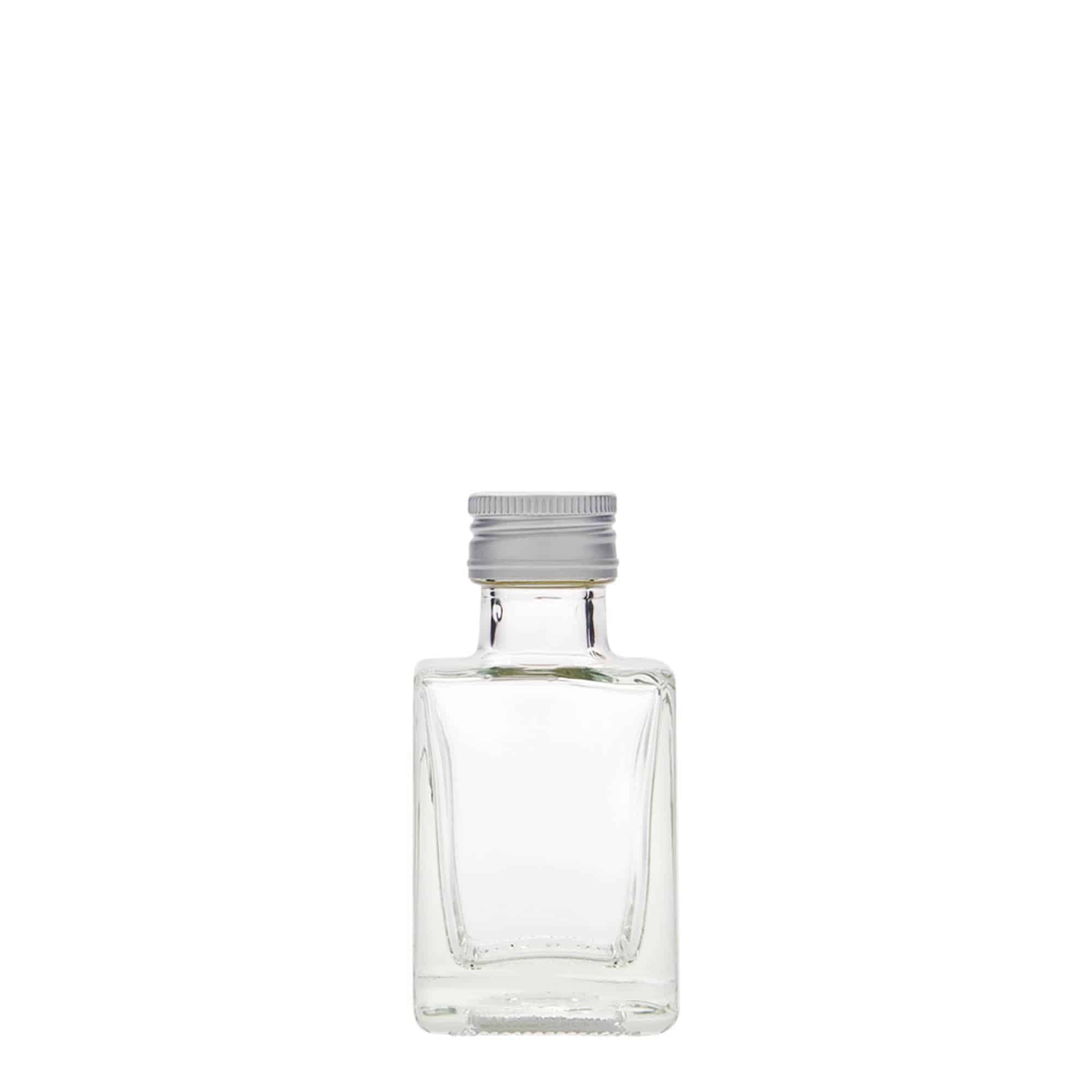 50 ml Glasflasche „Cube“, quadratisch, Mündung: PP 24