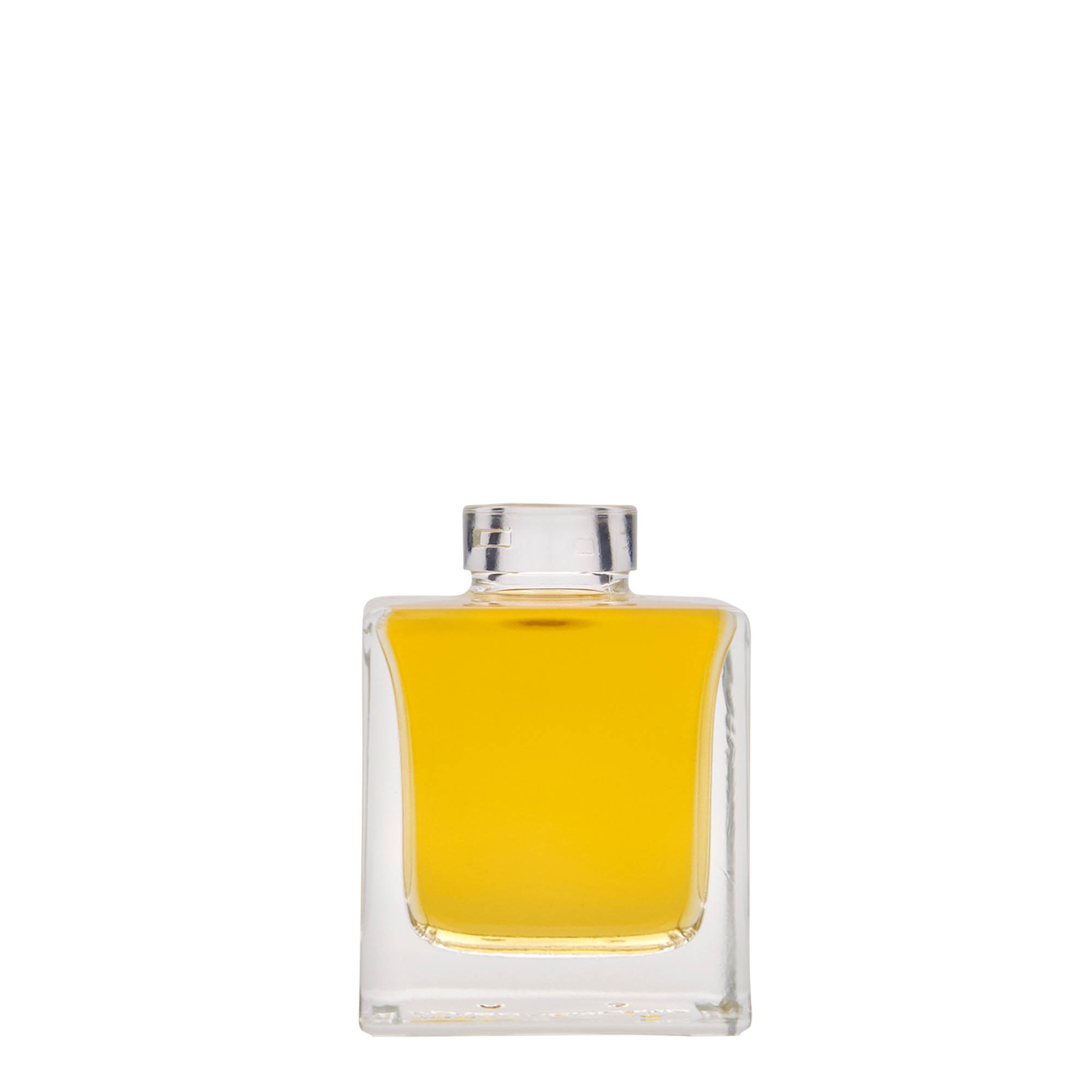 100 ml Glasflasche 'Cube', quadratisch, Mündung: Kork 100 ml Glasflasche 'Cube', quadratisch, Mündung: Kork