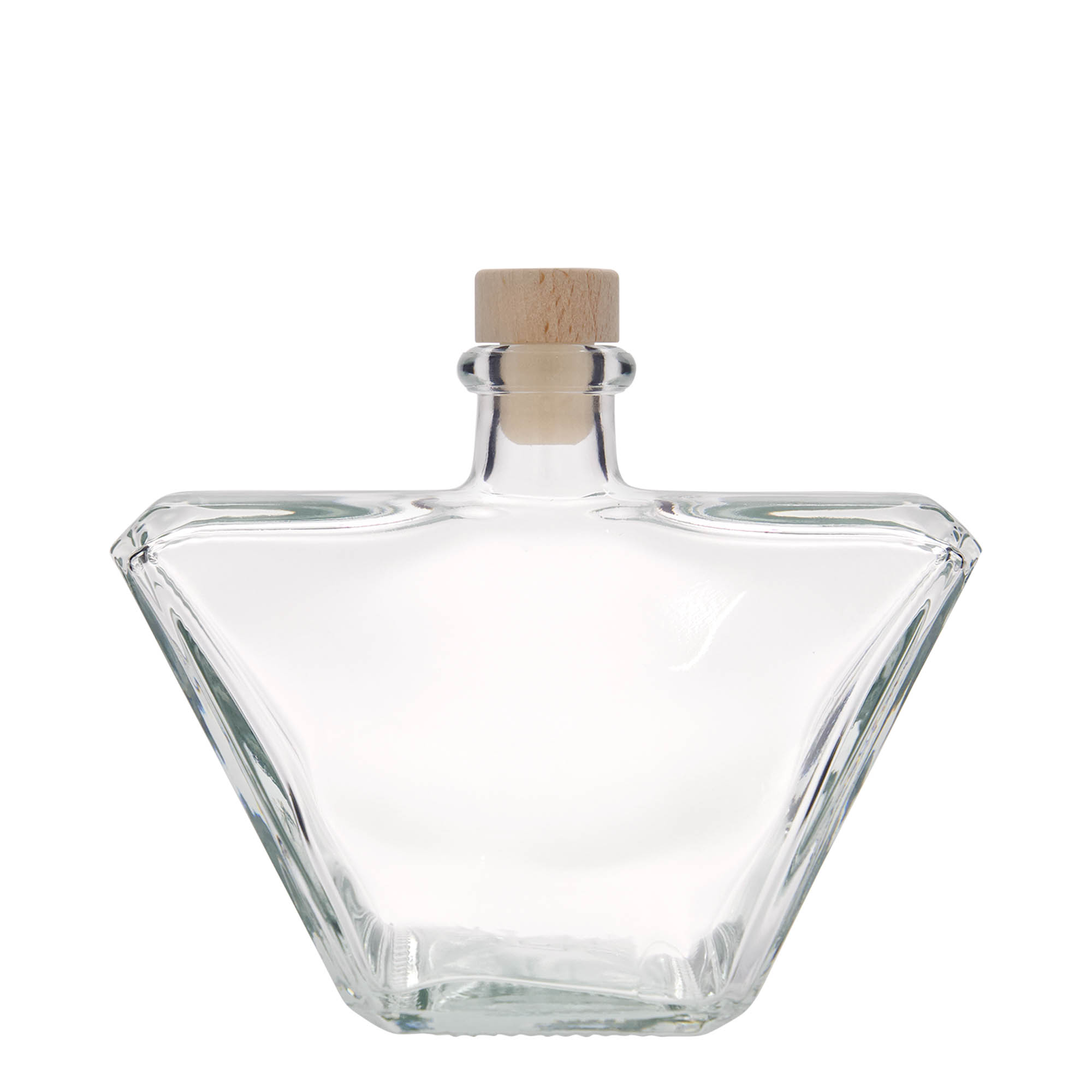 500 ml Glasflasche 'Charly', rechteckig, Mündung: Kork 500 ml Glasflasche 'Charly', rechteckig, Mündung: Kork