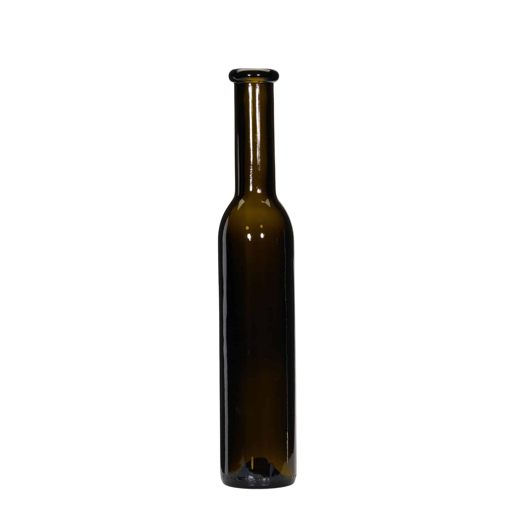 250 ml Glasflasche 'Rocky', antikgrün, Mündung: Kork
