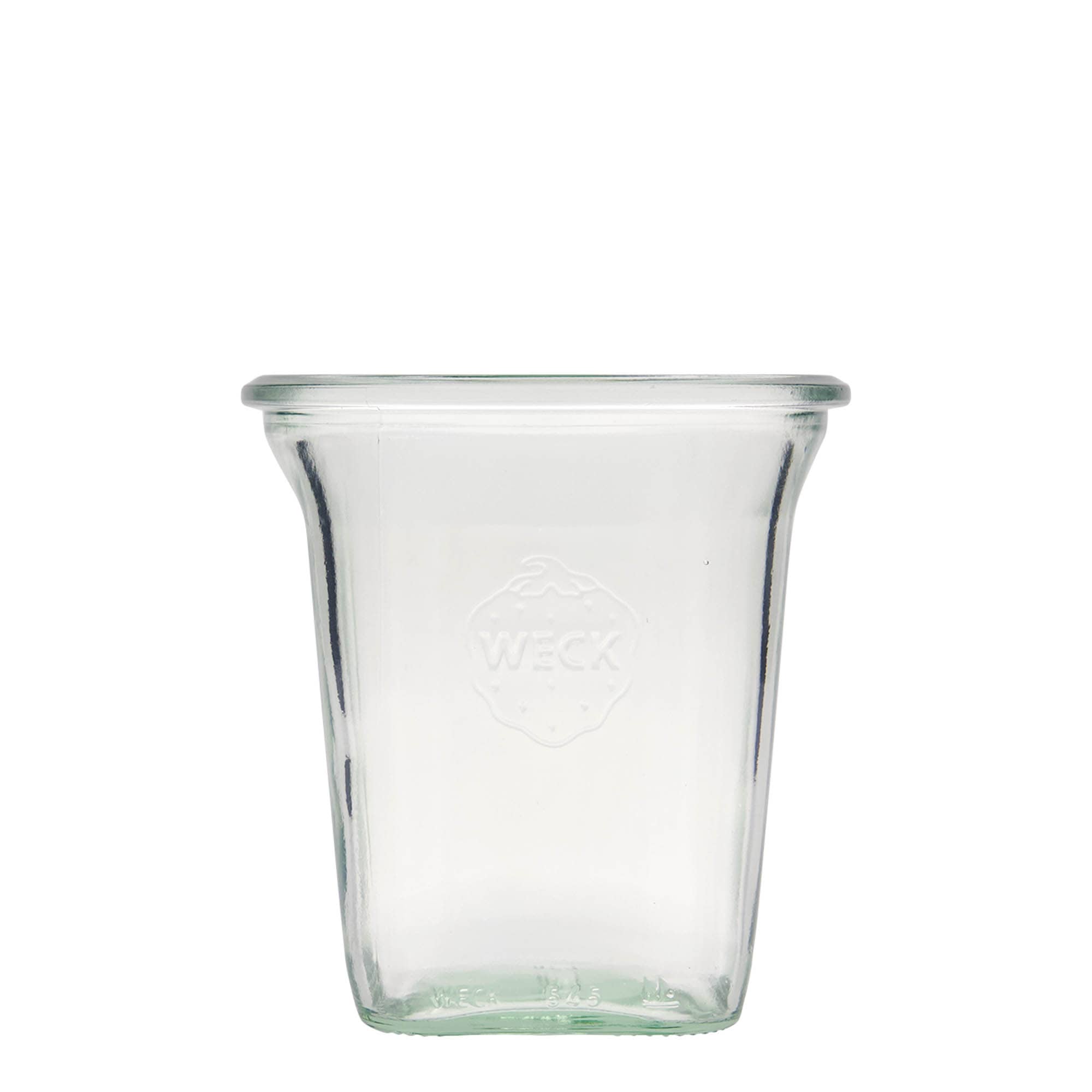 6x 545 ml WECK-Quadroglas mit Glasdeckel RR 100