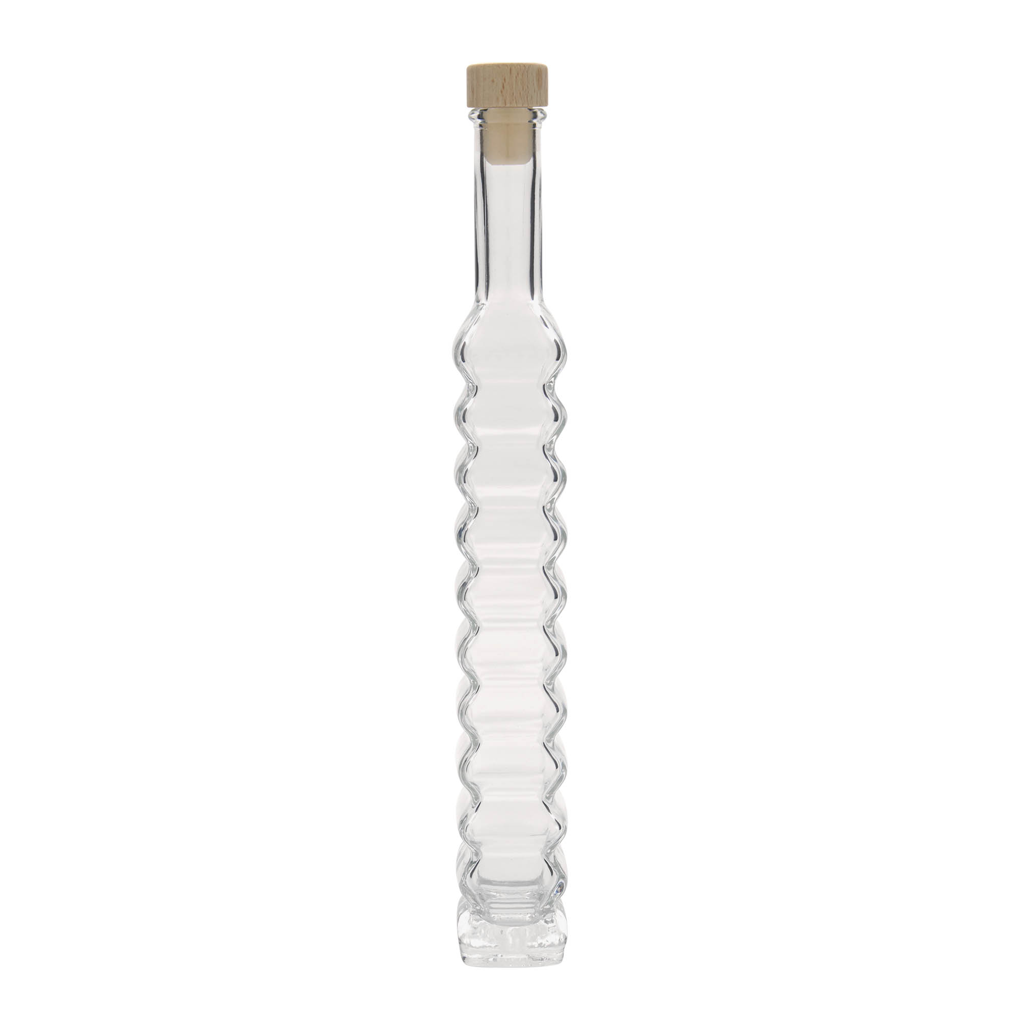 200 ml Glasflasche 'Roma, quadratisch, Mündung: Kork 200 ml Glasflasche 'Roma, quadratisch, Mündung: Kork