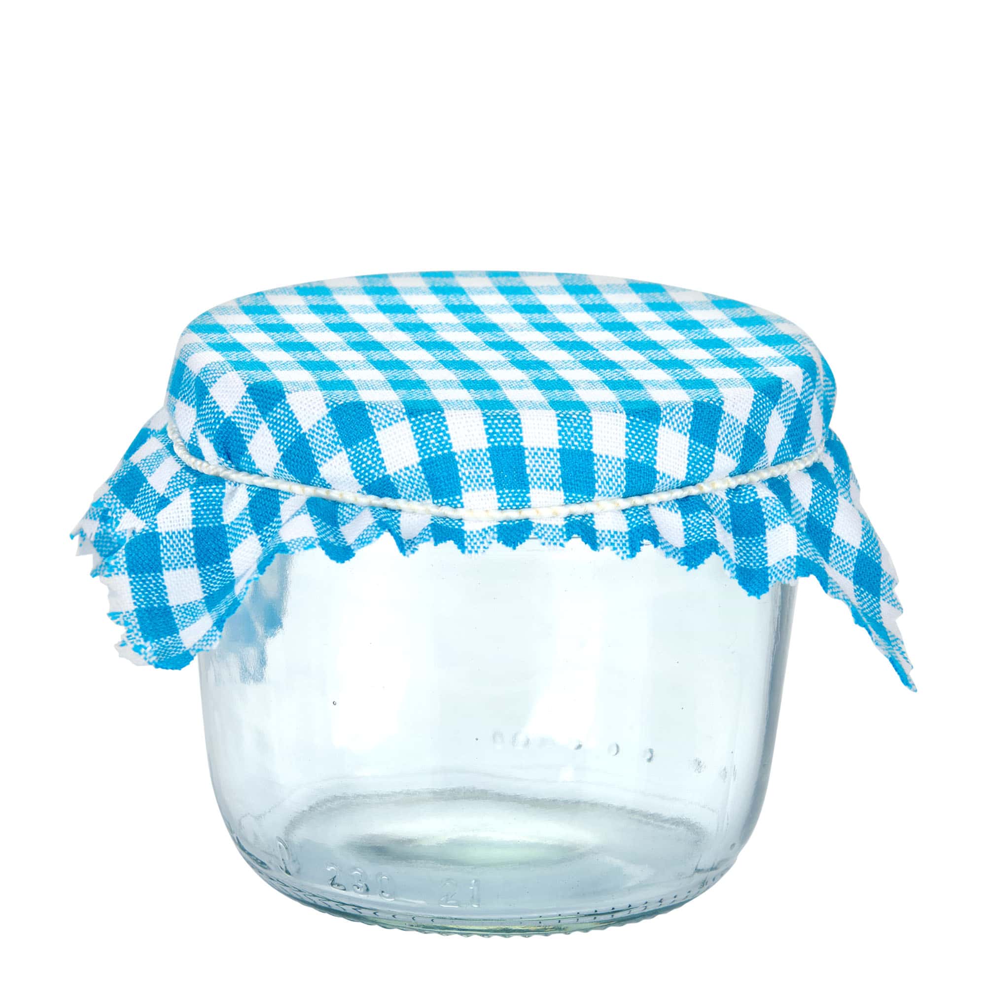 Stoffdeckchen kariert 12x12, quadratisch, Textil, petrol, Mündung: TO38-TO53