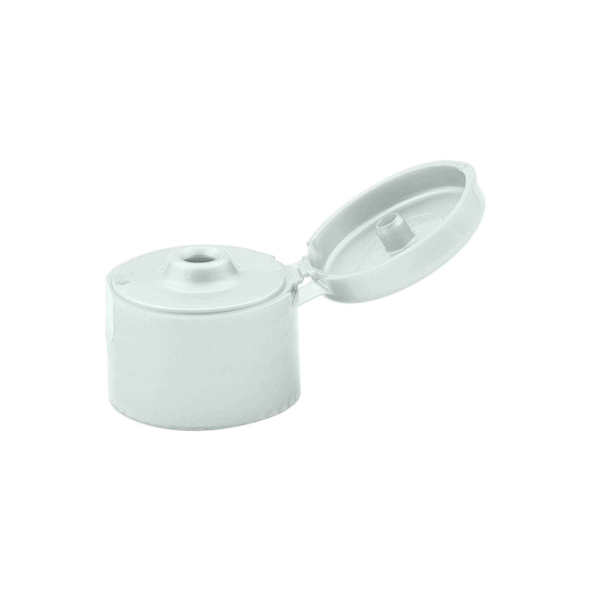 Schraubverschluss Klappscharnier , PP-Kunststoff, silber, für Mündung: 24/410 Schraubverschluss Klappscharnier , PP-Kunststoff, silber, für Mündung: 24/410