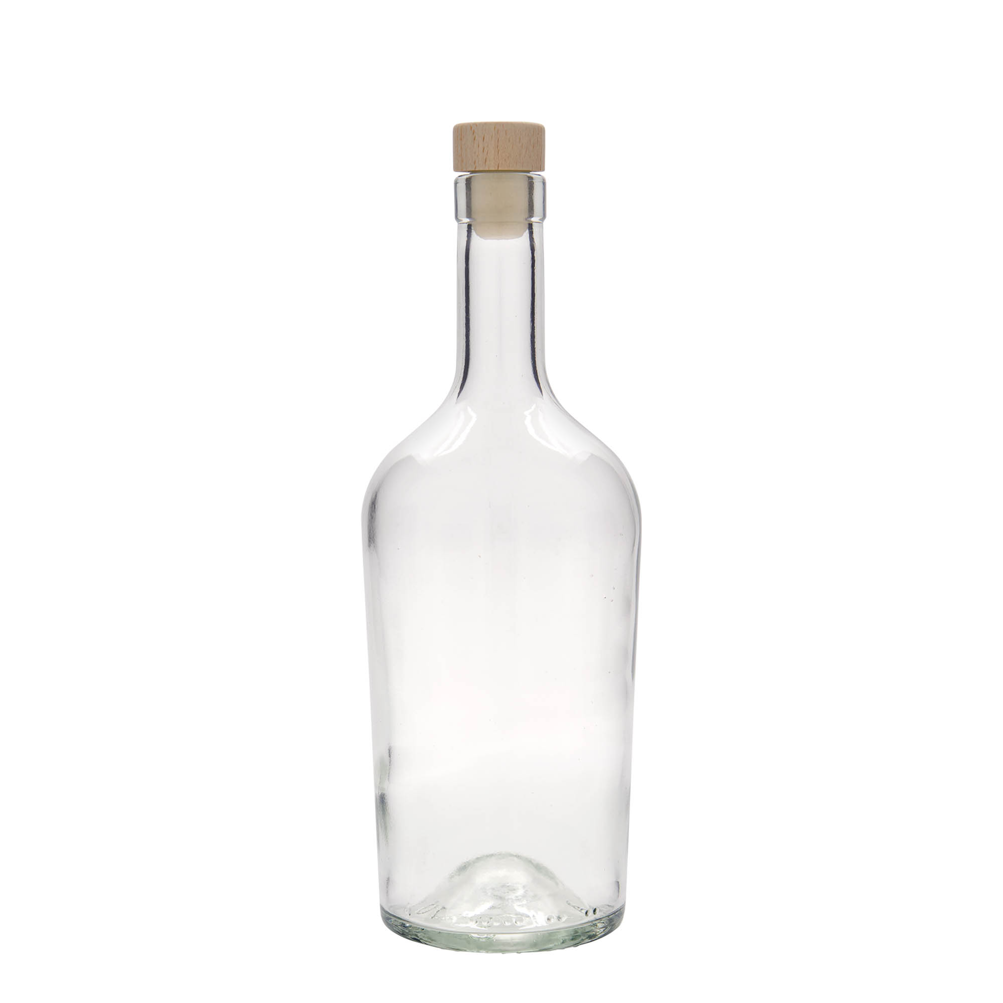 700 ml Glasflasche 'Margarethe', Mündung: Kork 700 ml Glasflasche 'Margarethe', Mündung: Kork