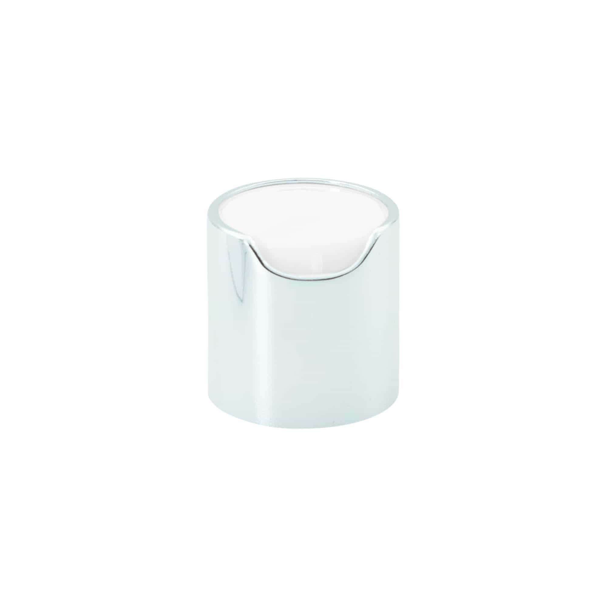 Schraubverschluss Disc Top, PP-Kunststoff, silber, für Mündung: 24/410